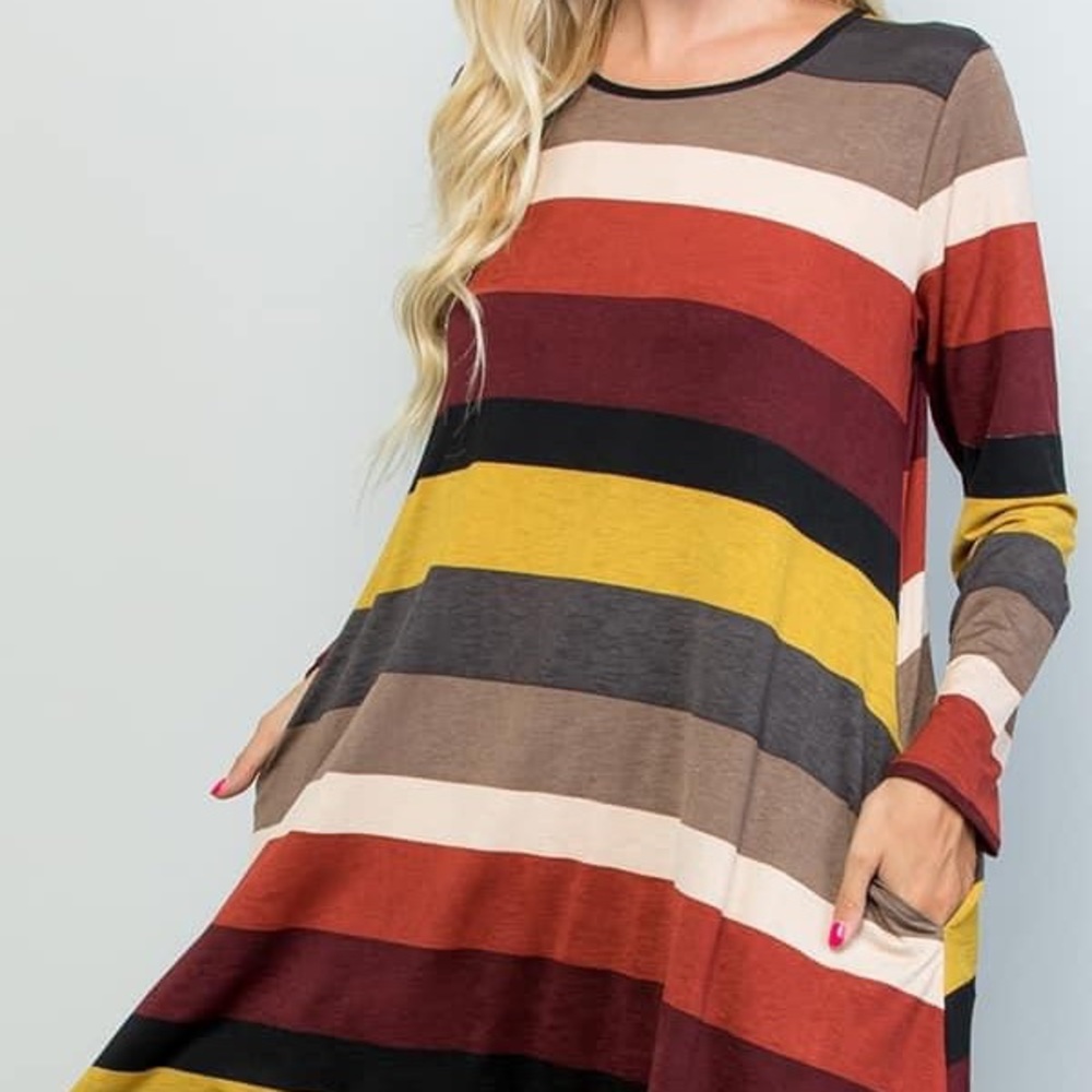 Striped swing dress